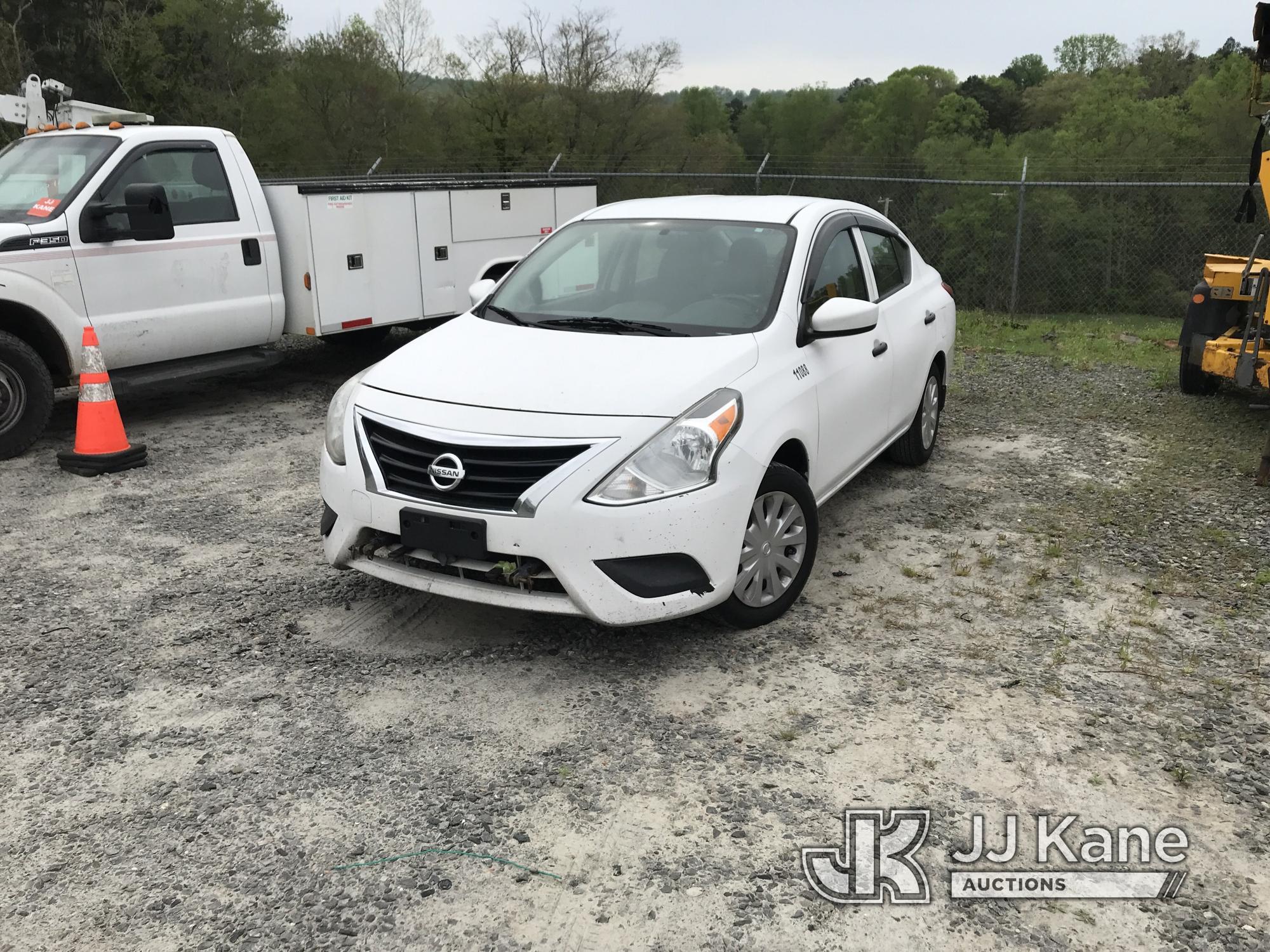 (Mount Airy, NC) 2016 Nissan Versa 4-Door Sedan Jump To Start, Runs, Moves, Check Engine Light On