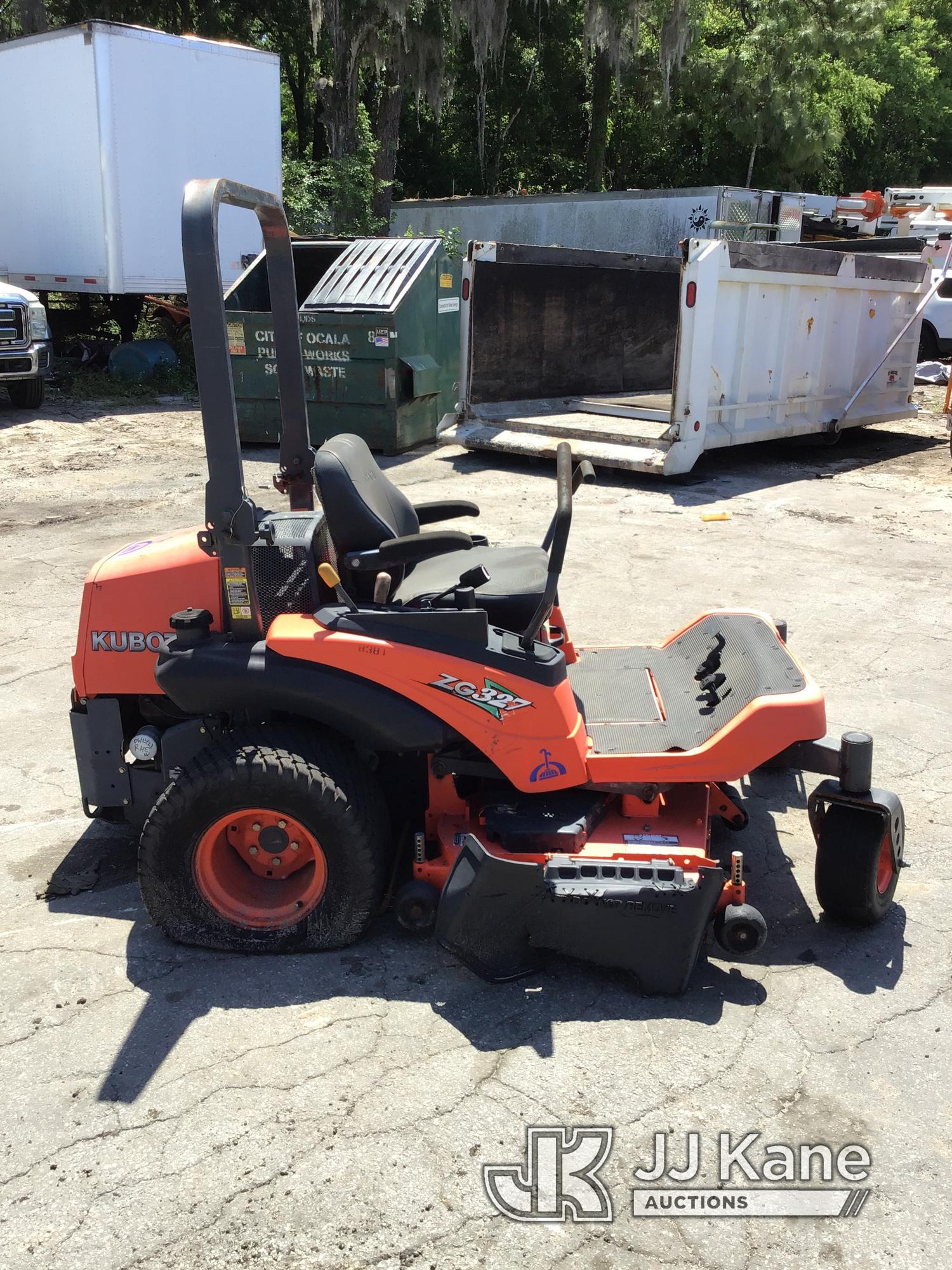 (Ocala, FL) 2009 Kubota ZG327 Lawn Mower Turns Over Does Not Run. Condition Unknown. (Flat Tires, 60