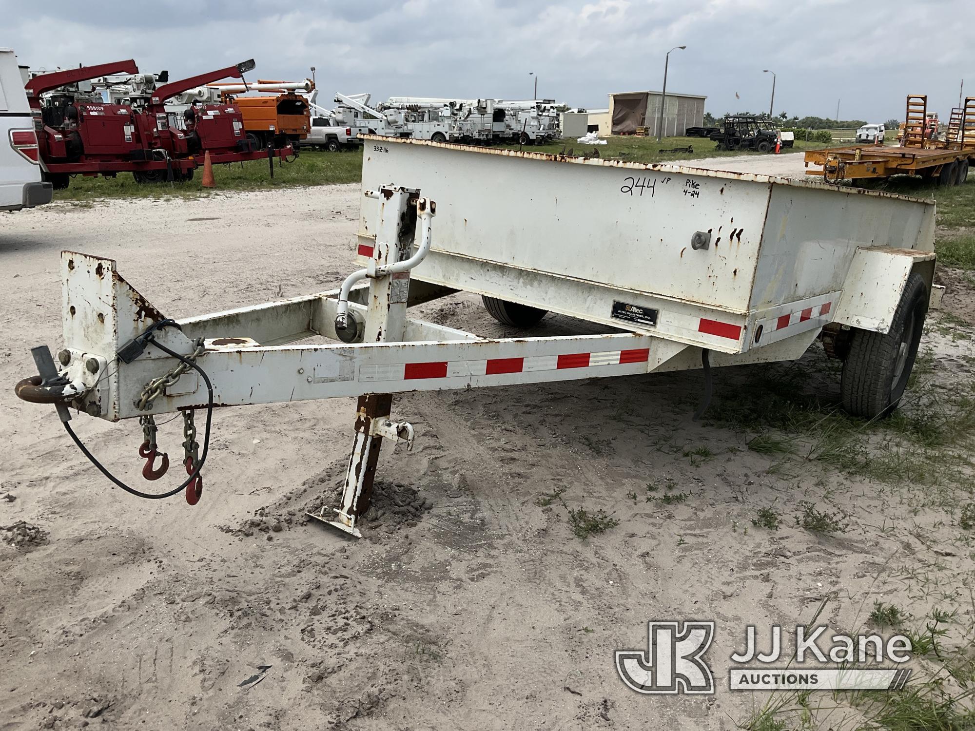 (Westlake, FL) 2016 Altec S/A Material Trailer Towable, Body Damage & Rust) (FL Residents Purchasing