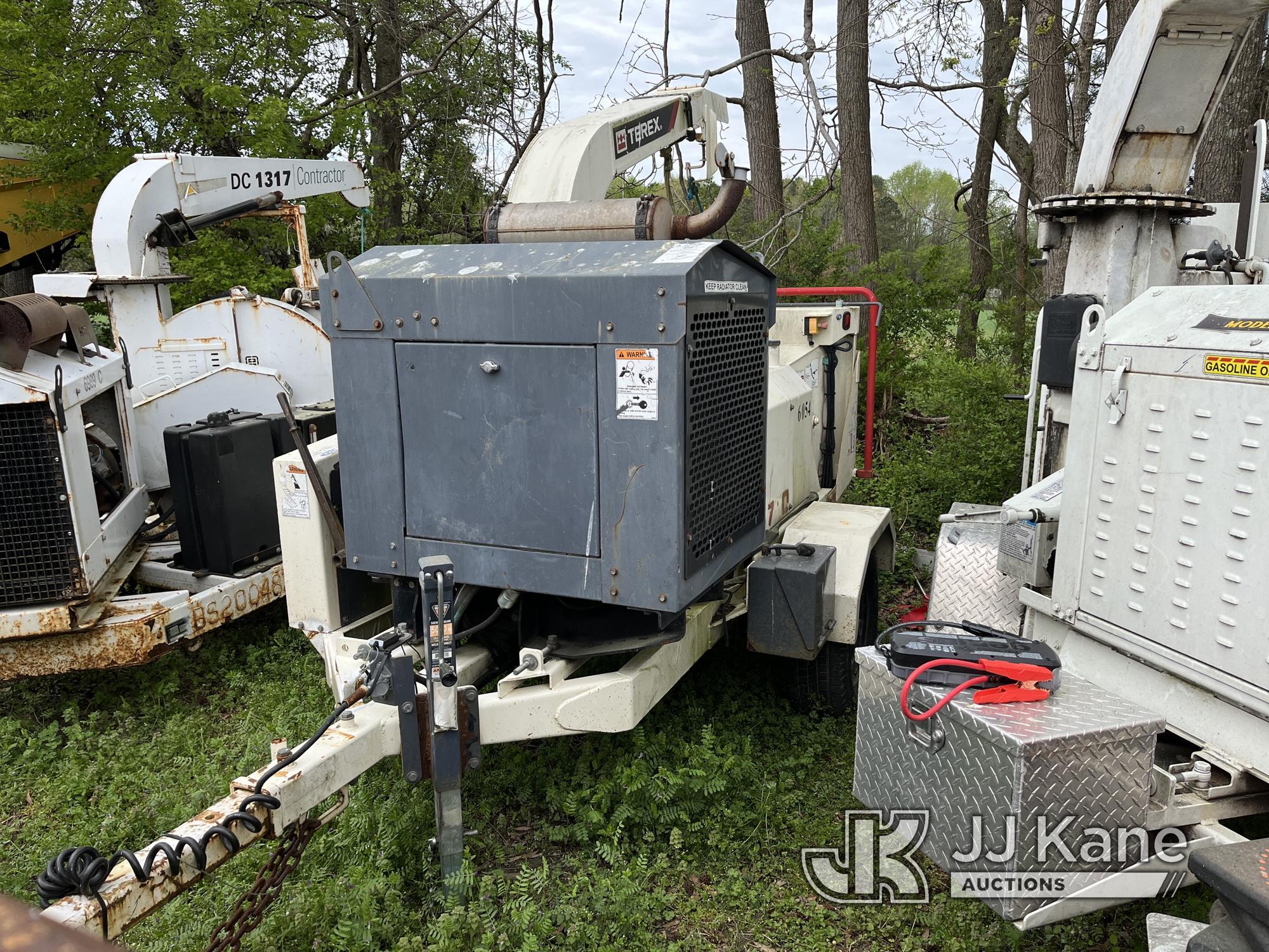 (Wakefield, VA) 2014 Terex 730 Woodsman Chipper (15in Drum), trailer mtd Not Running, No Crank,  Con