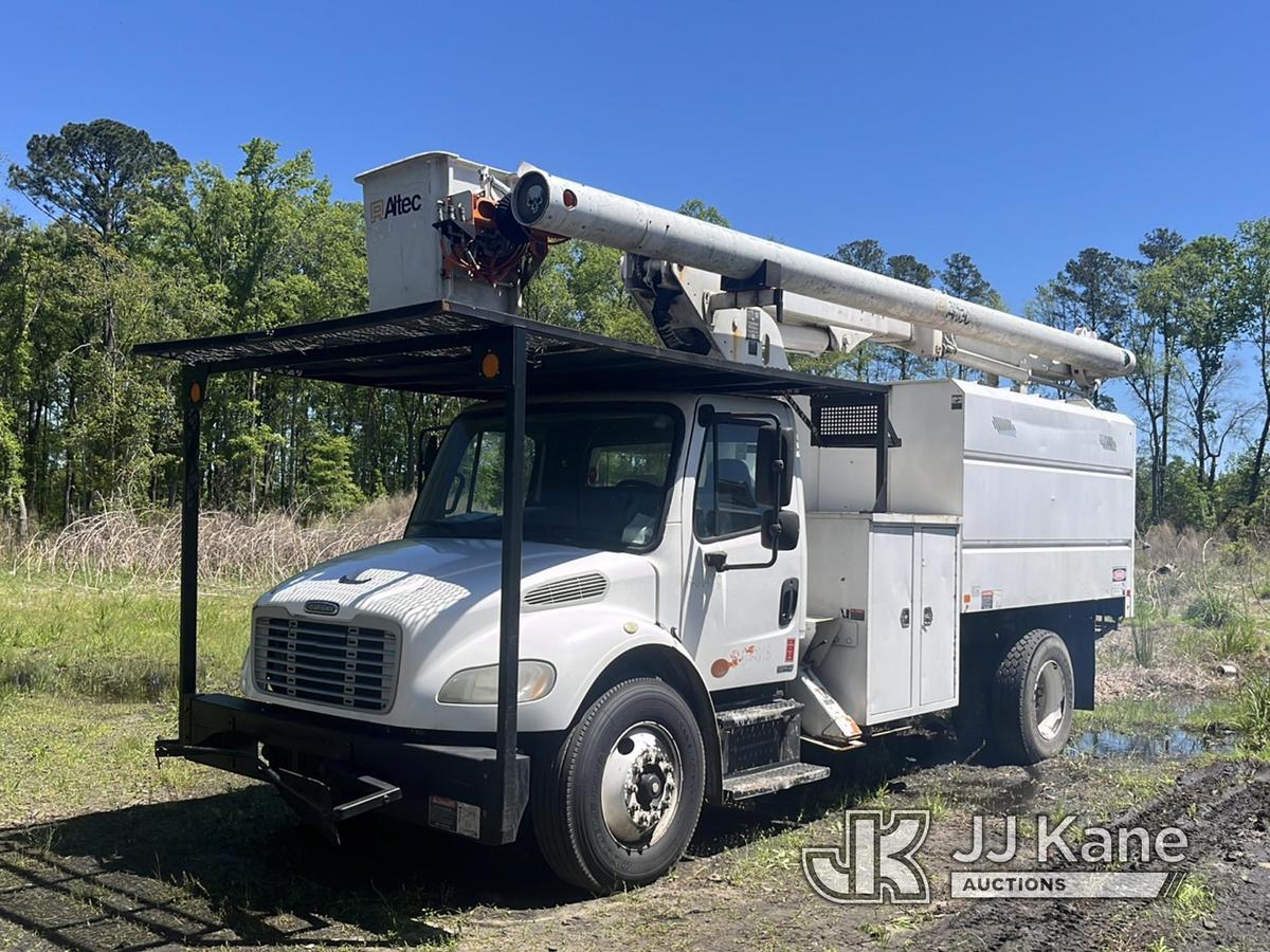 (Ridgeland, SC) Altec LRV-55, Over-Center Bucket Truck mounted behind cab on 2011 Freightliner M2 10