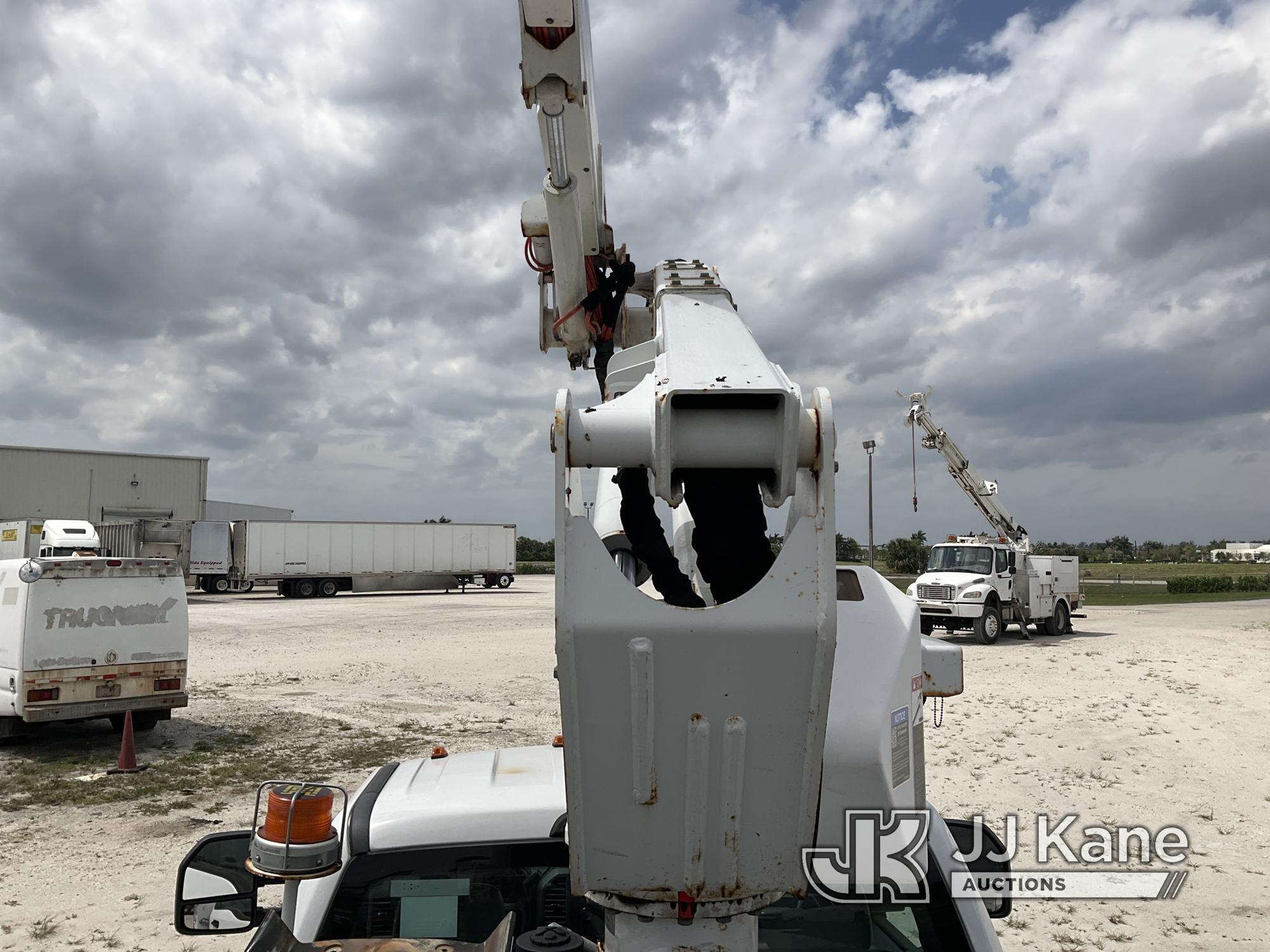 (Westlake, FL) Altec AT40G, Articulating & Telescopic Bucket Truck mounted behind cab on 2017 Ford F