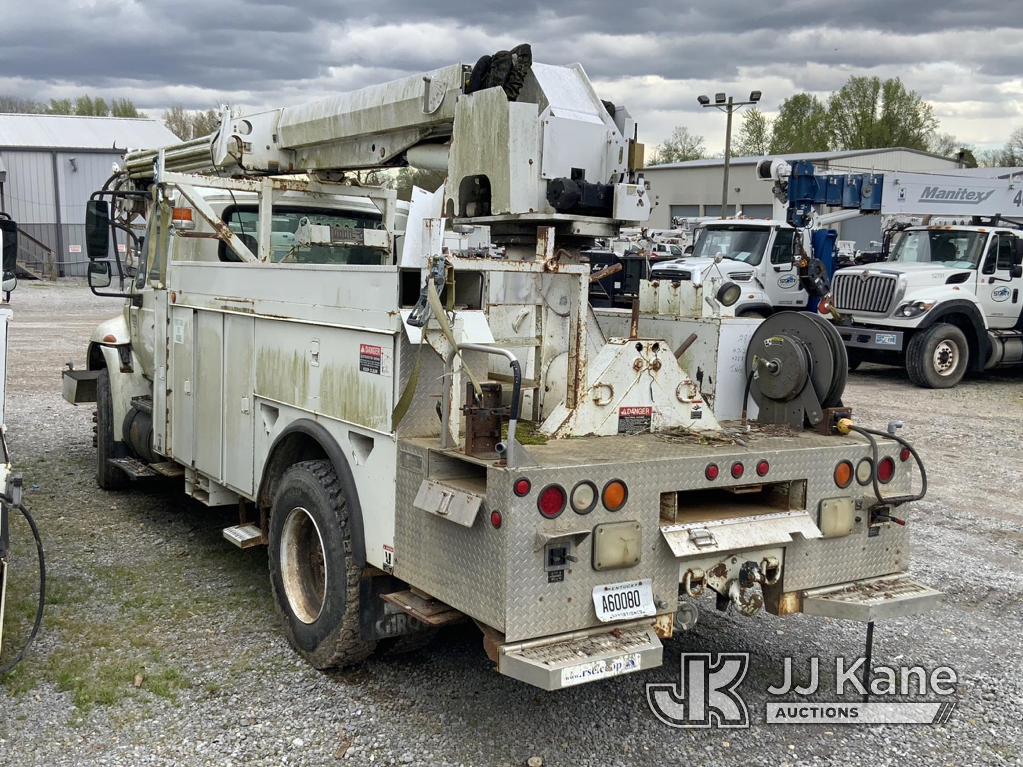 (Clay, KY) Altec DL45-BR, Digger Derrick rear mounted on 2006 International 4400 Utility Truck Not R