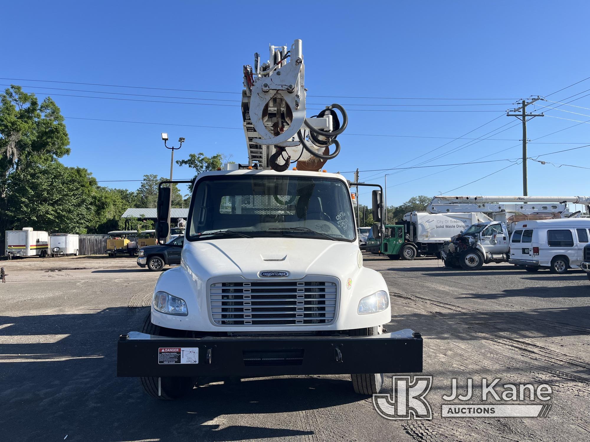 (Tampa, FL) Altec DC47-TR, Digger Derrick rear mounted on 2014 Freightliner M2 106 Utility Truck Run