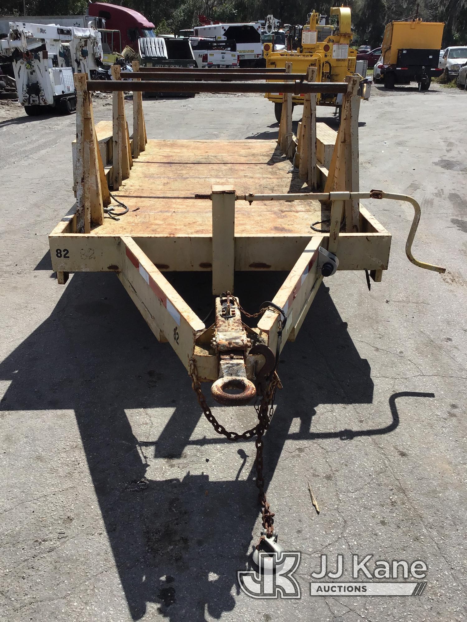 (Ocala, FL) 1990 Crosley 3-Position T/A Material/Reel Trailer, 16ft long x 68in wide Good Condition,