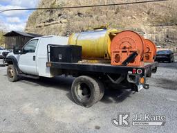 (Hanover, WV) 2011 Ford F450 4x4 Spray Truck Runs with Jump) (Moves in 4x4 Only, Rear Axle Disassemb