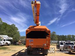 (Byram, MS) Altec LRV55, Over-Center Bucket Truck mounted behind cab on 2010 Ford F750 Chipper Dump