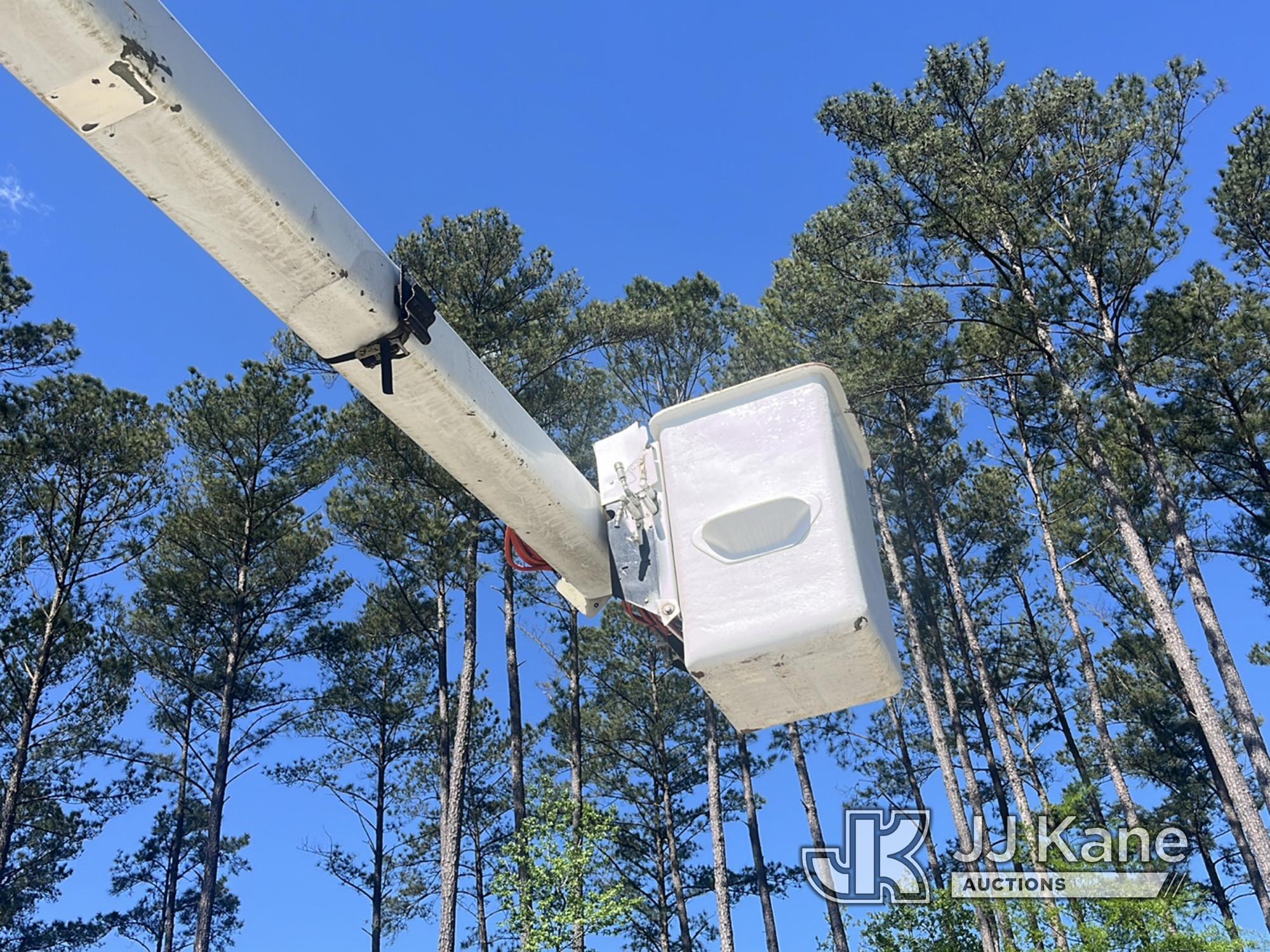 (Ridgeland, SC) Terex/HiRanger XT60, Over-Center Bucket Truck mounted behind cab on 2010 Ford F750 C