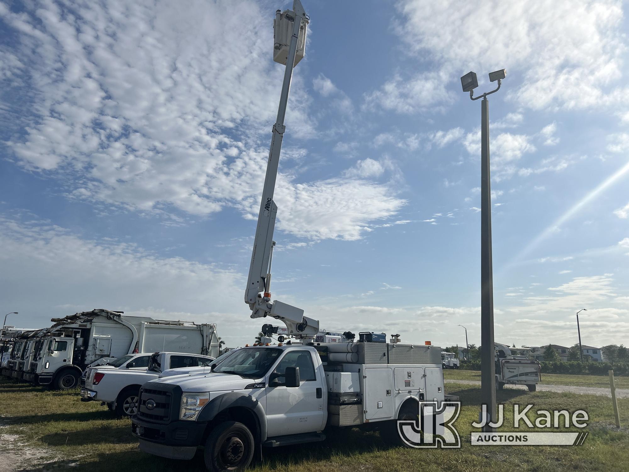 (Westlake, FL) Altec AT200-A, Telescopic Non-Insulated Bucket Truck mounted behind cab on 2012 Ford