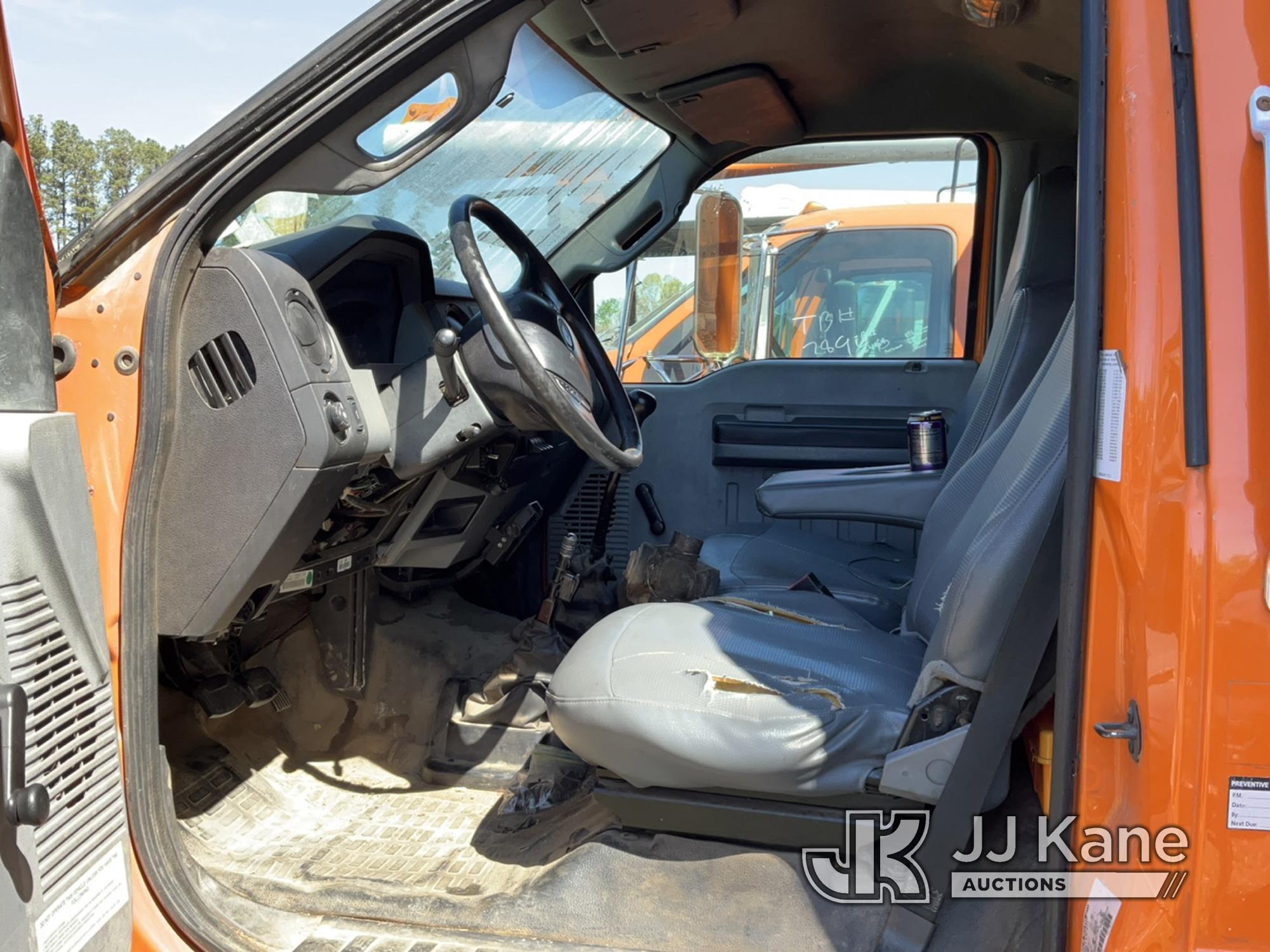 (Florence, SC) 2012 Ford F750 Chipper Dump Truck Runs, Moves) (Driveshaft Removed