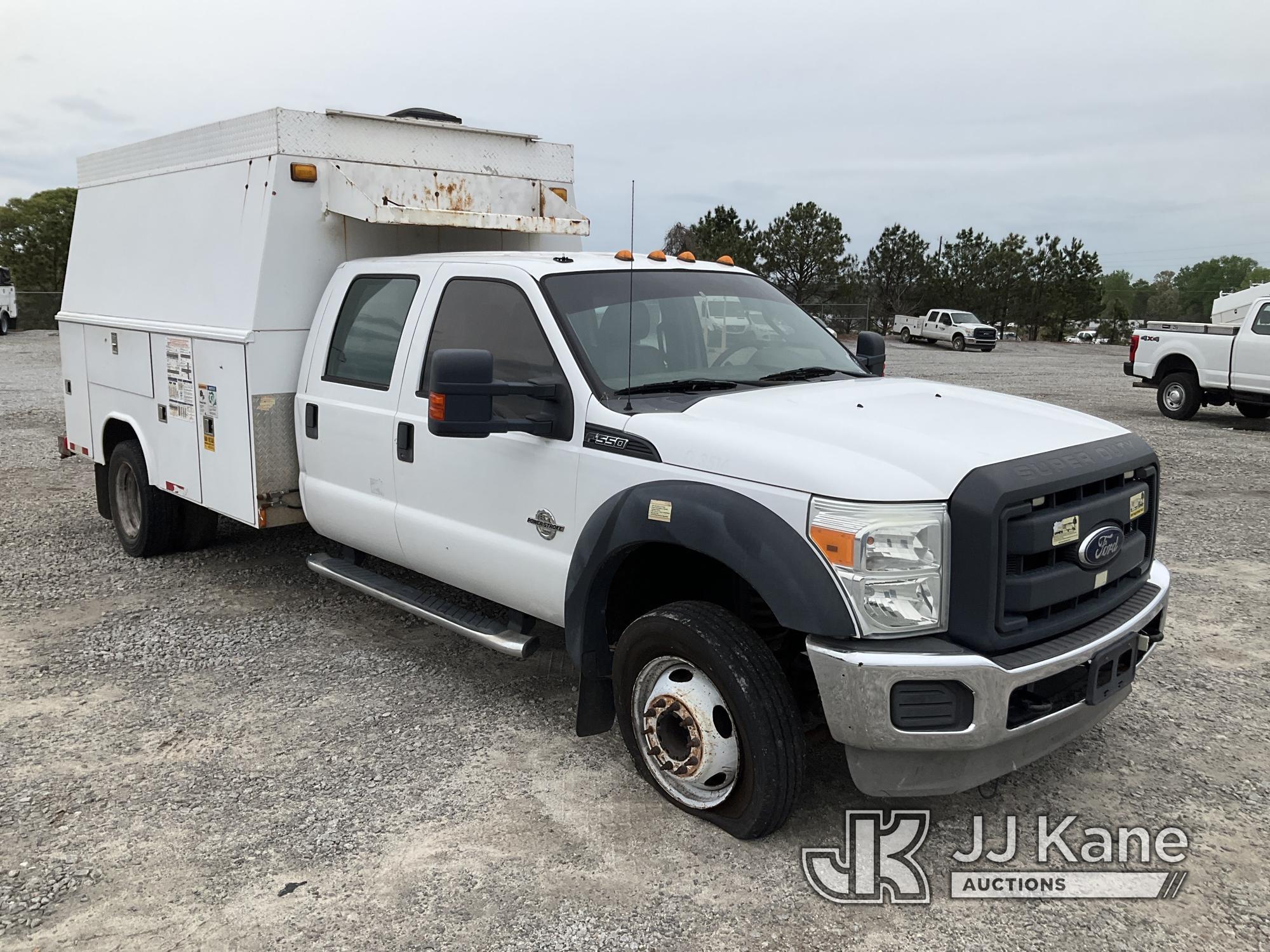 (Villa Rica, GA) 2013 Ford F550 Enclosed High-Top Service Truck Runs & Moves)( Check Engine Light On