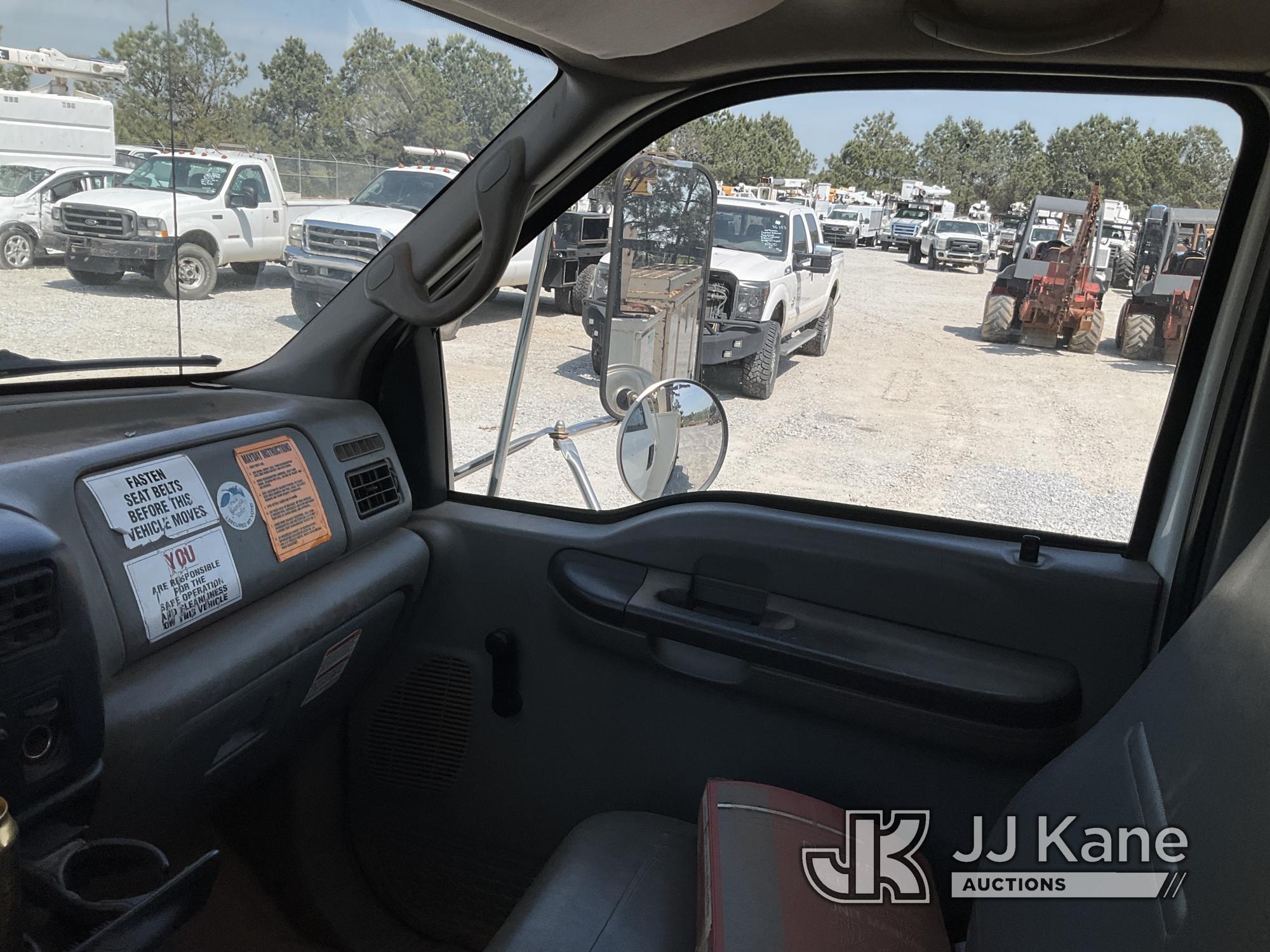 (Villa Rica, GA) Terex 4045, Digger Derrick rear mounted on 2009 Ford F-750 Utility Truck Runs & Mov