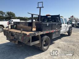 (Villa Rica, GA) 2011 Ford F550 4x4 Crew-Cab Flatbed Truck Runs & Moves)( Check Engine Light On, Win