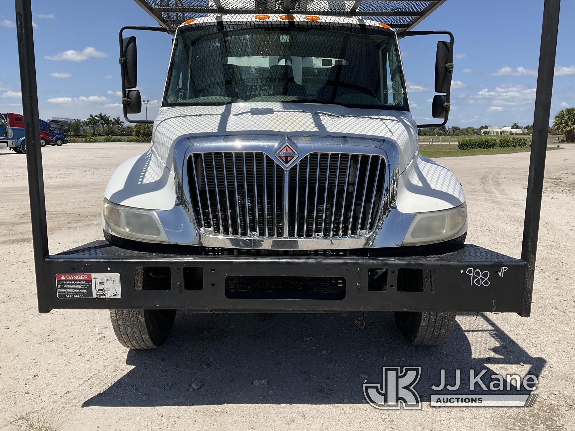 (Westlake, FL) Altec LRV-56, Over-Center Bucket Truck mounted behind cab on 2011 International 4300