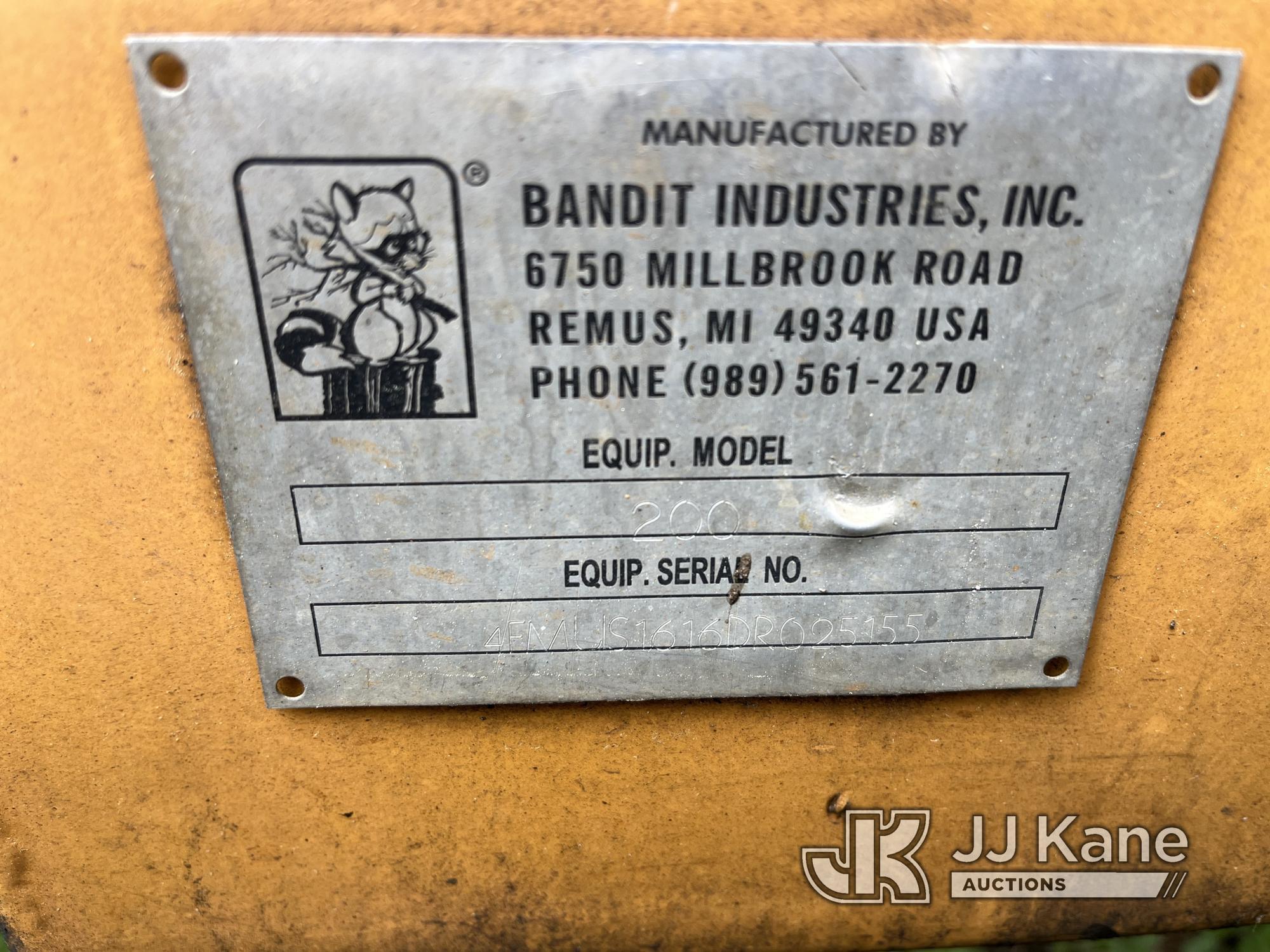 (Wakefield, VA) 2013 Bandit Industries 200XP Chipper (12in Disc), trailer mtd No Title) (Not Running