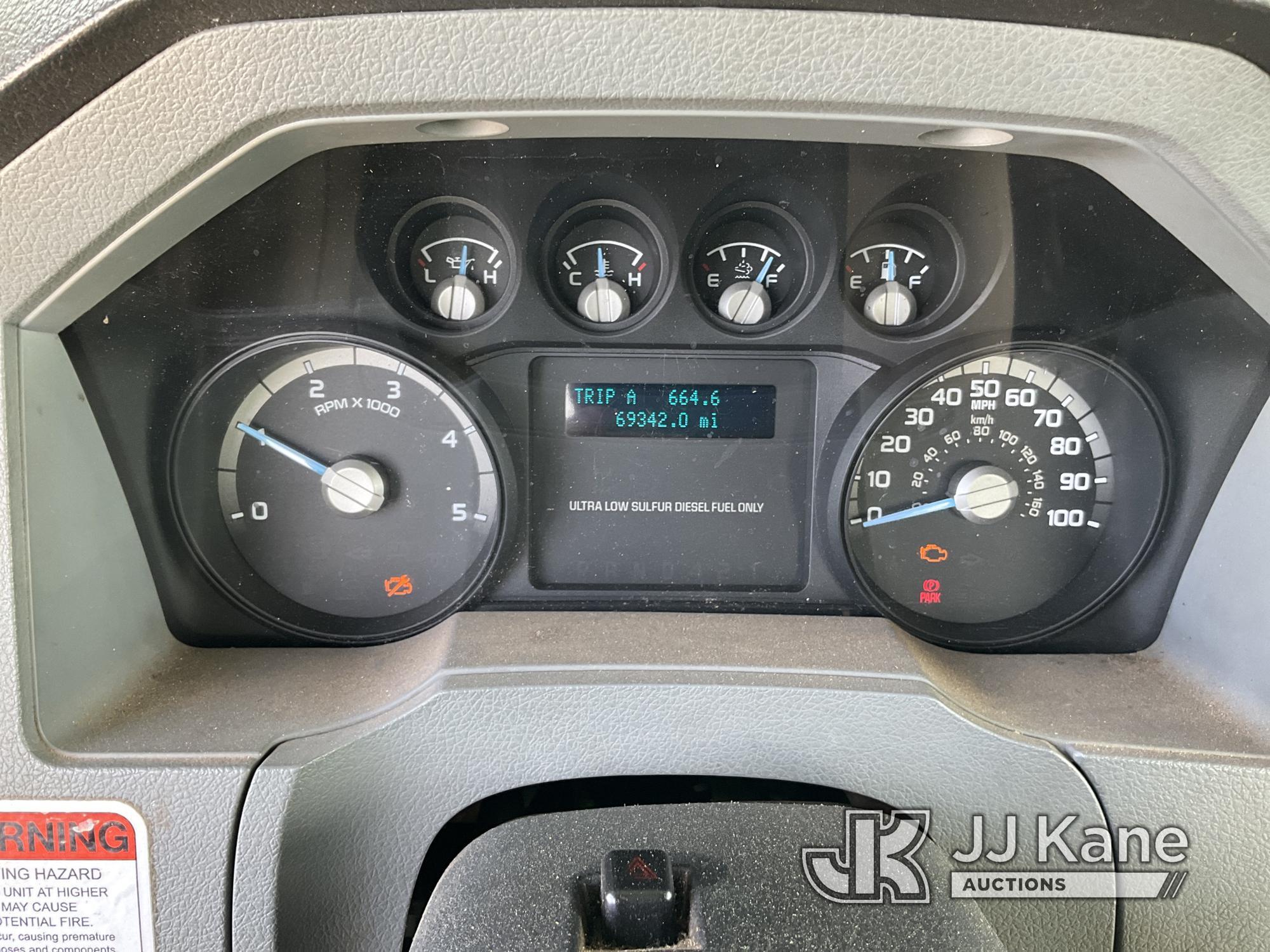 (Villa Rica, GA) Altec LRV-60E70, Over-Center Elevator Bucket Truck rear mounted on 2013 Ford F750 E