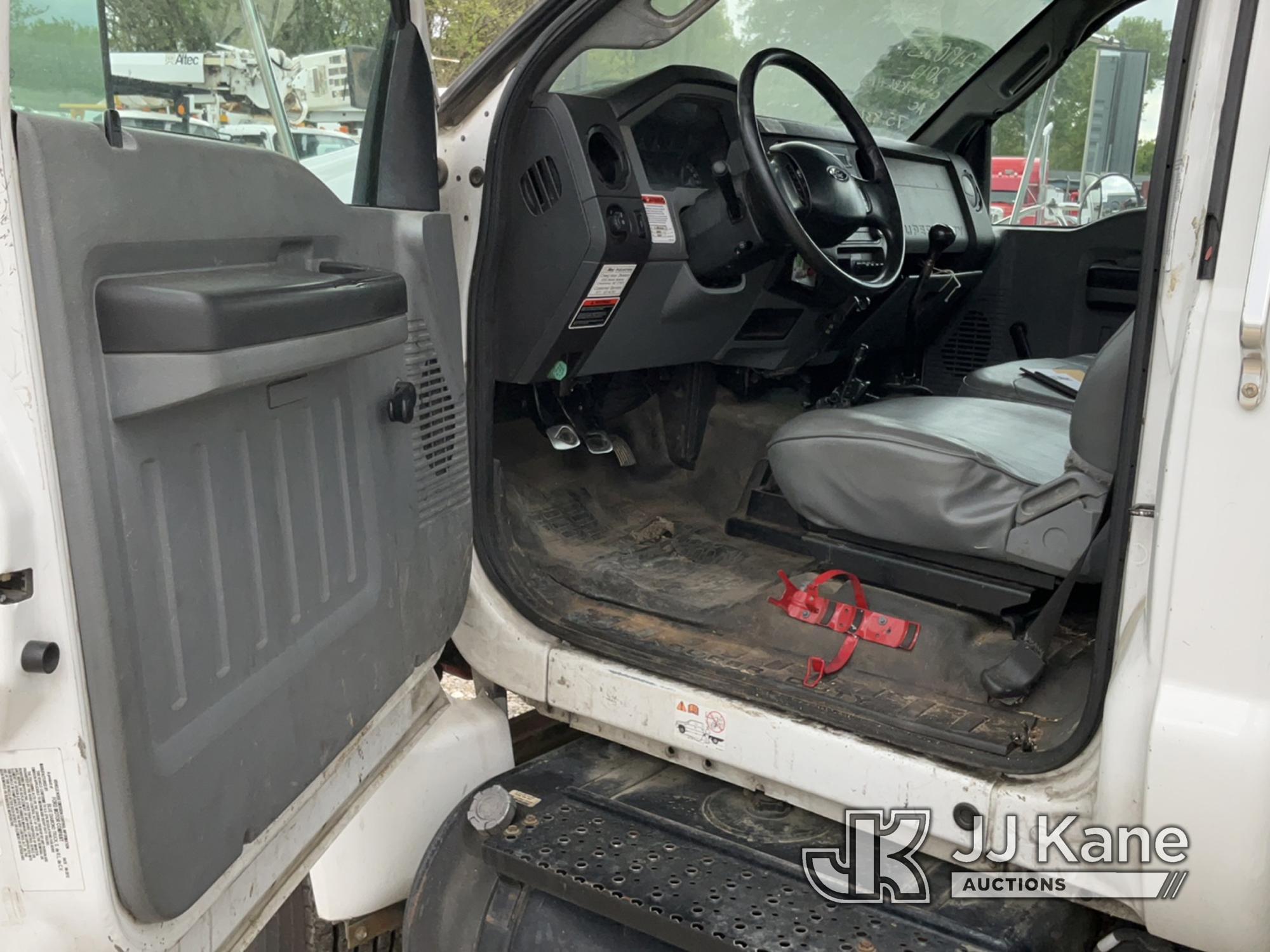 (Charlotte, NC) Altec LRV56, Over-Center Bucket Truck mounted behind cab on 2012 Ford F750 Chipper D