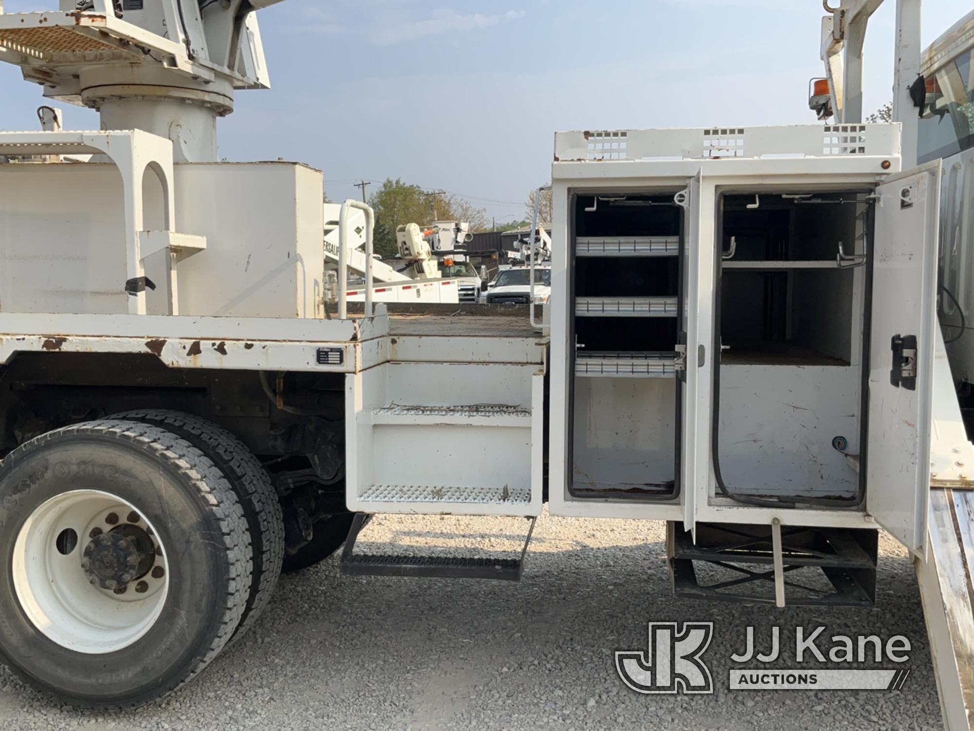 (Charlotte, NC) Altec DM47-BTR, Digger Derrick rear mounted on 2017 Freightliner M2 106 Flatbed/Util