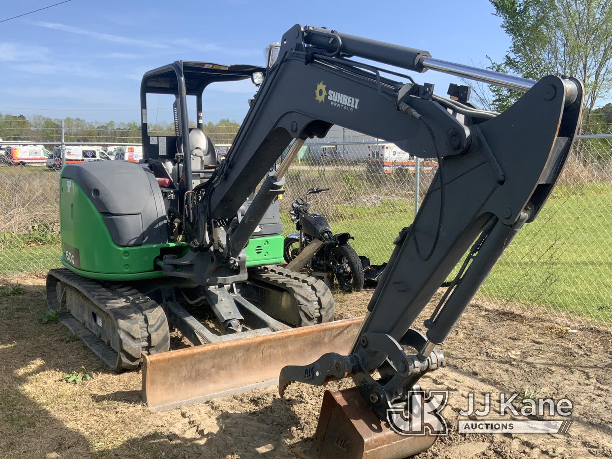 (Florence, SC) 2019 John Deere 60G Mini Hydraulic Excavator Runs, Moves & Operates