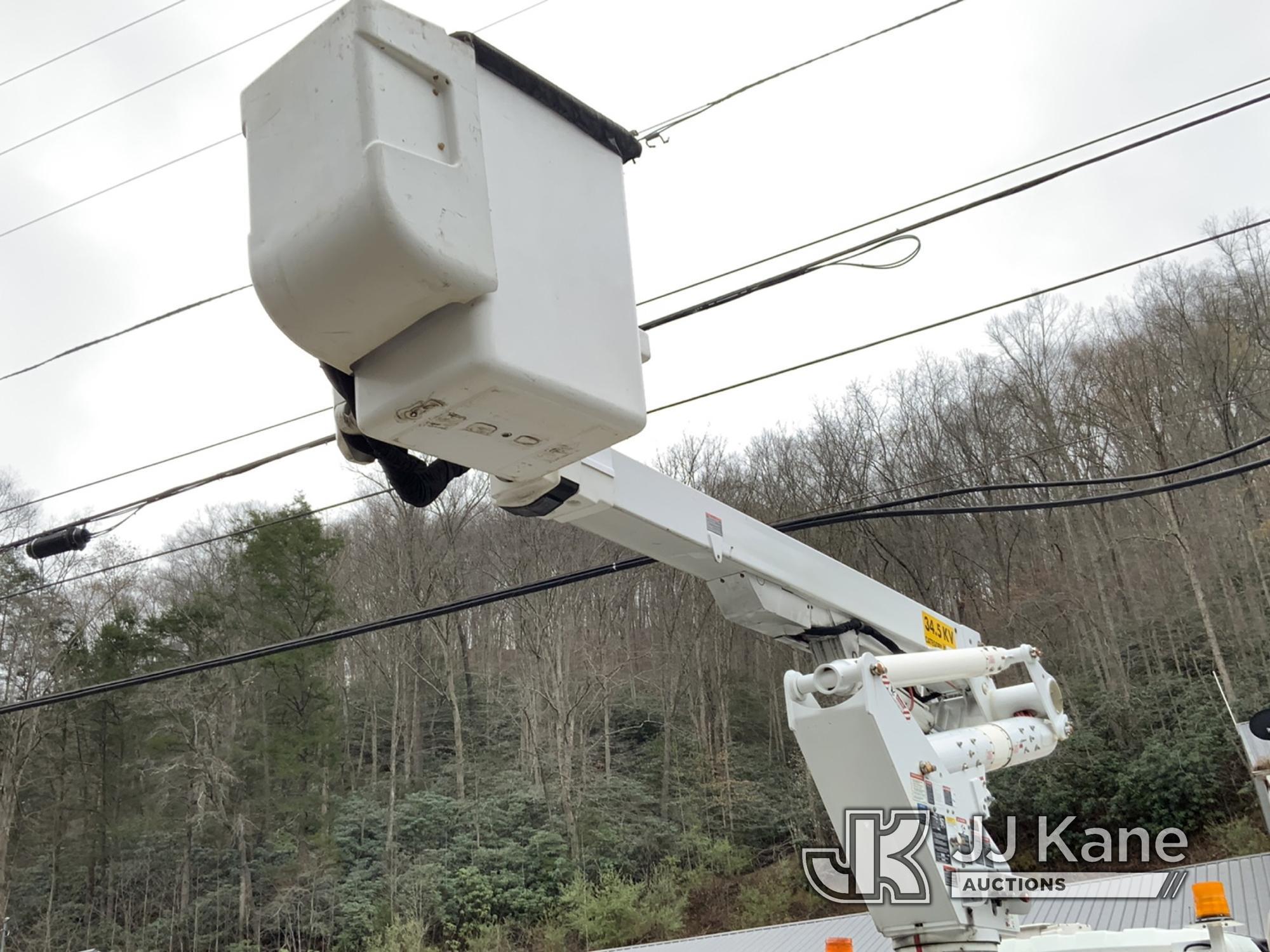 (Hanover, WV) Altec TA40, Articulating & Telescopic Bucket Truck mounted behind cab on 2013 Internat