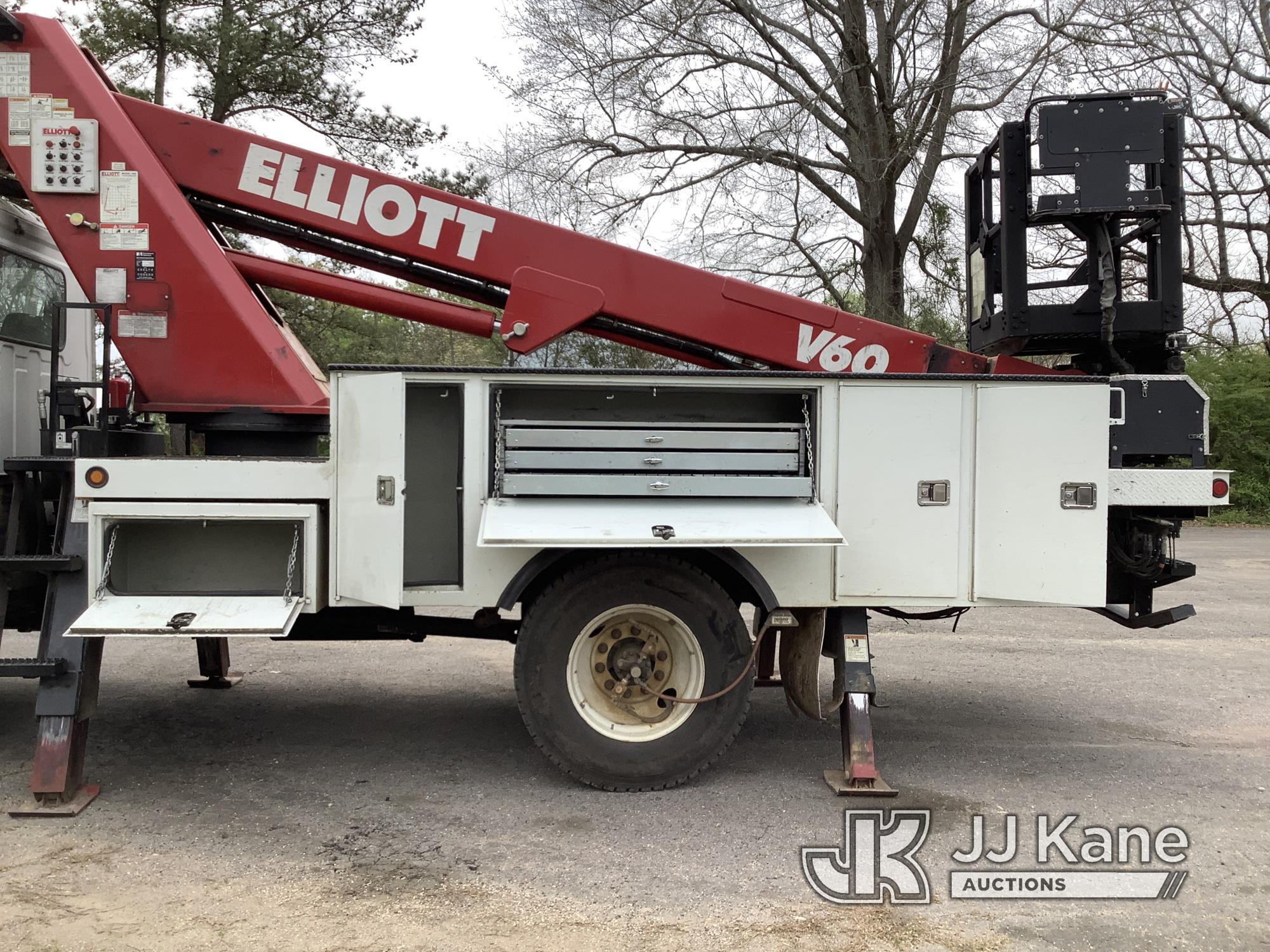 (Graysville, AL) Elliott V60, Articulating Non-Insulated Vertical Platform Lift mounted behind cab o