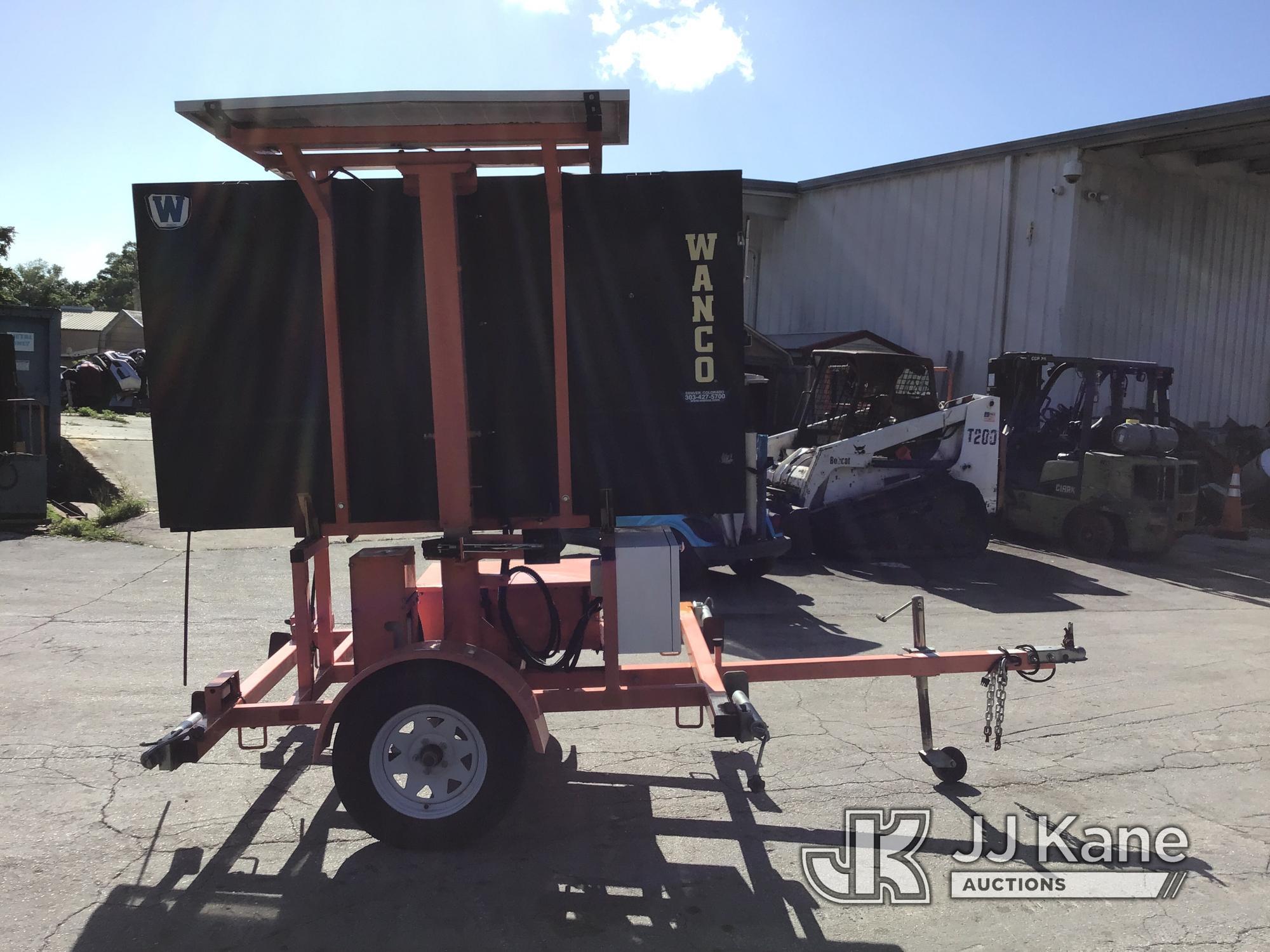 (Ocala, FL) 2015 Wanco Portable Message Board, trailer mtd FLORIDA TRAILER REGISTRATION ONLY) ( Oper