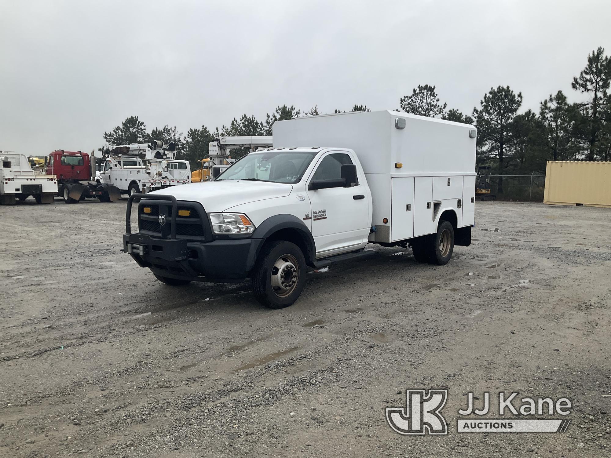 (Villa Rica, GA) 2017 RAM 5500 4x4 Enclosed High-Top Service Truck, (Southern Company Unit) Runs & M