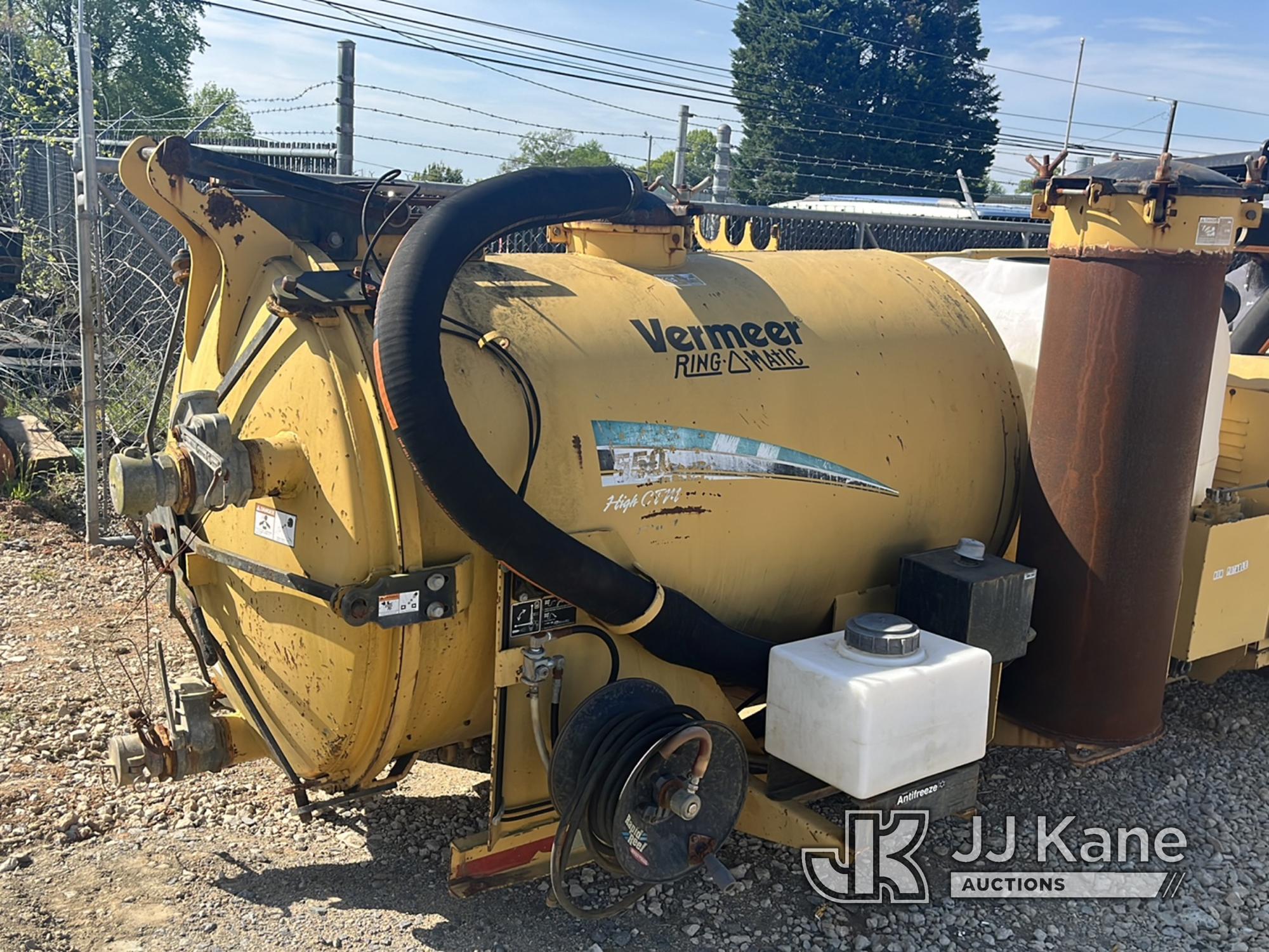 (Charlotte, NC) 2005 Vermeer Ring-O-Matic 550 Jet Vac Portable Vacuum Excavation System, Skid Mounte