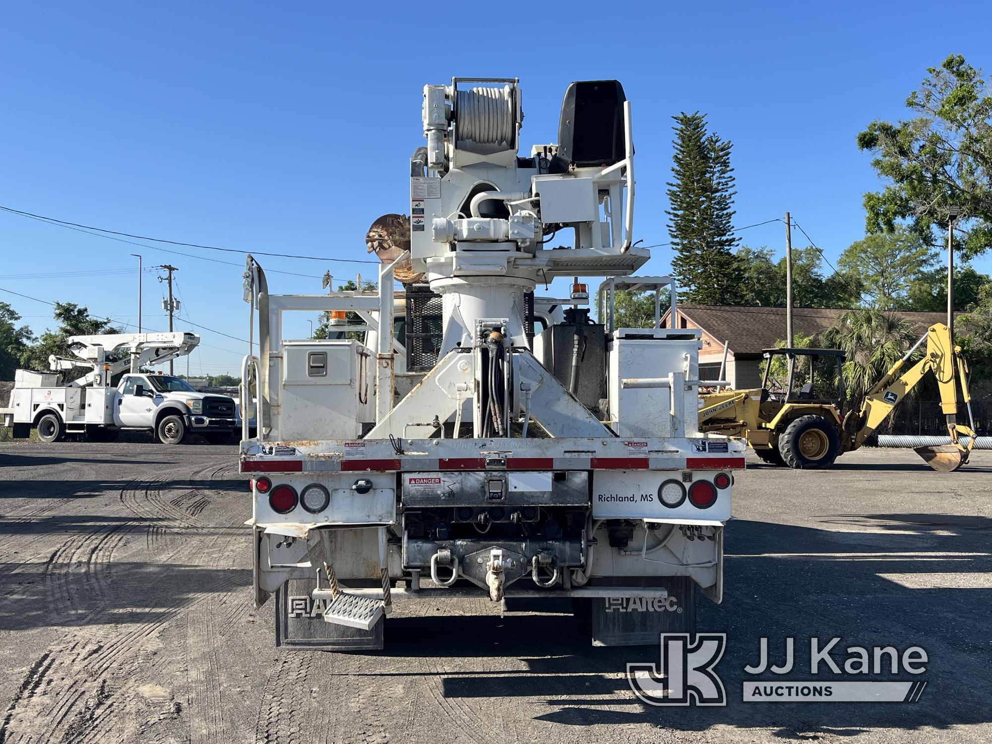 (Tampa, FL) Altec DC47-TR, Digger Derrick rear mounted on 2014 Freightliner M2 106 Utility Truck Run