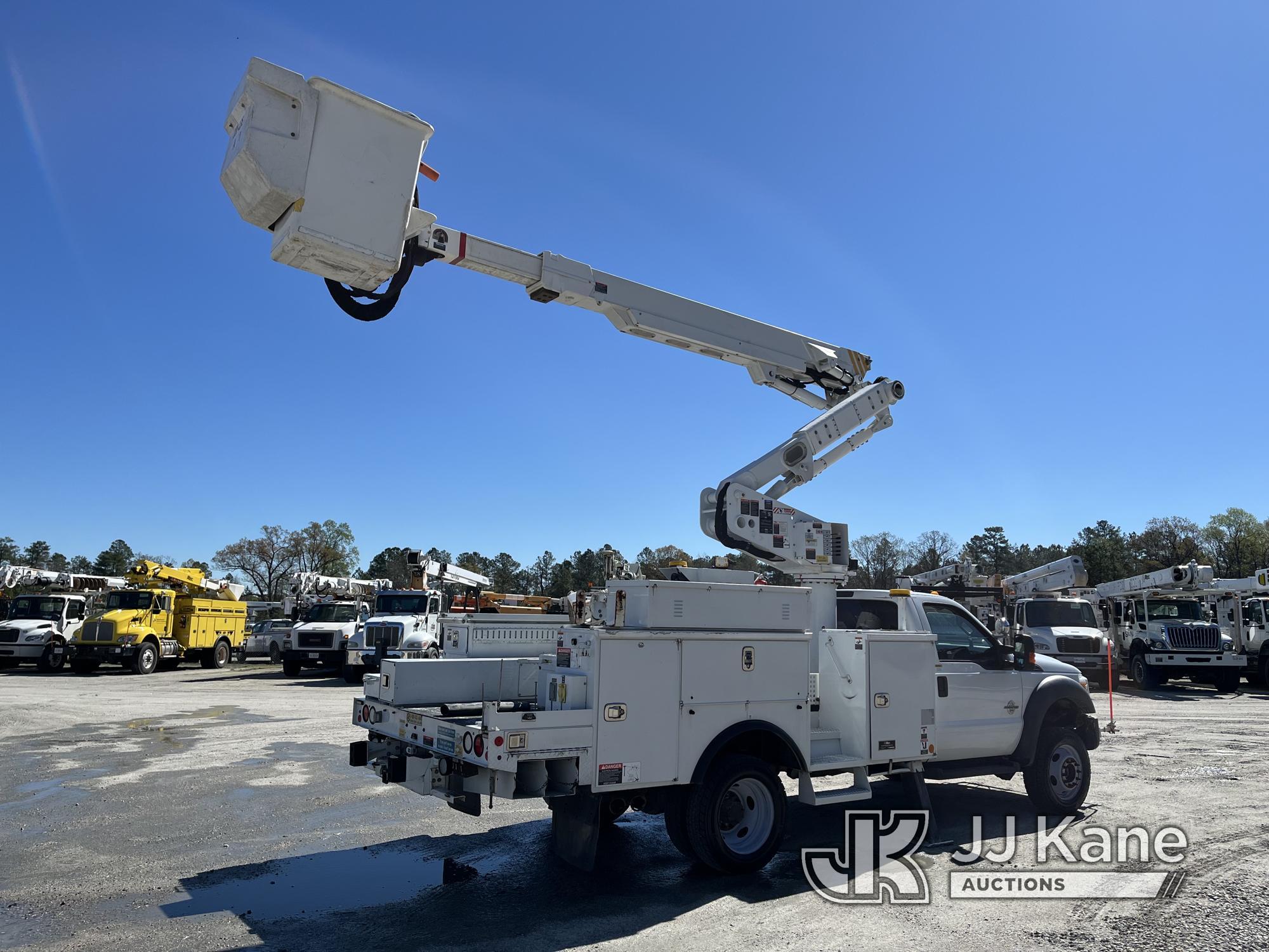 (Chester, VA) Altec AT40M, Articulating & Telescopic Material Handling Bucket Truck mounted behind c