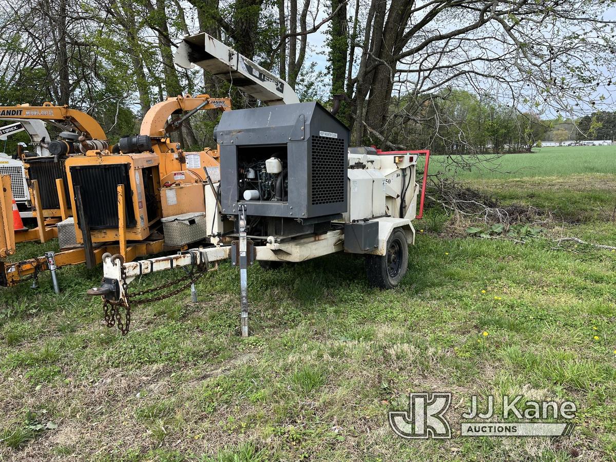 (Wakefield, VA) 2011 Terex Woodsman 730 Chipper (15in Drum), trailer mtd No Title) (Not Running, Cra