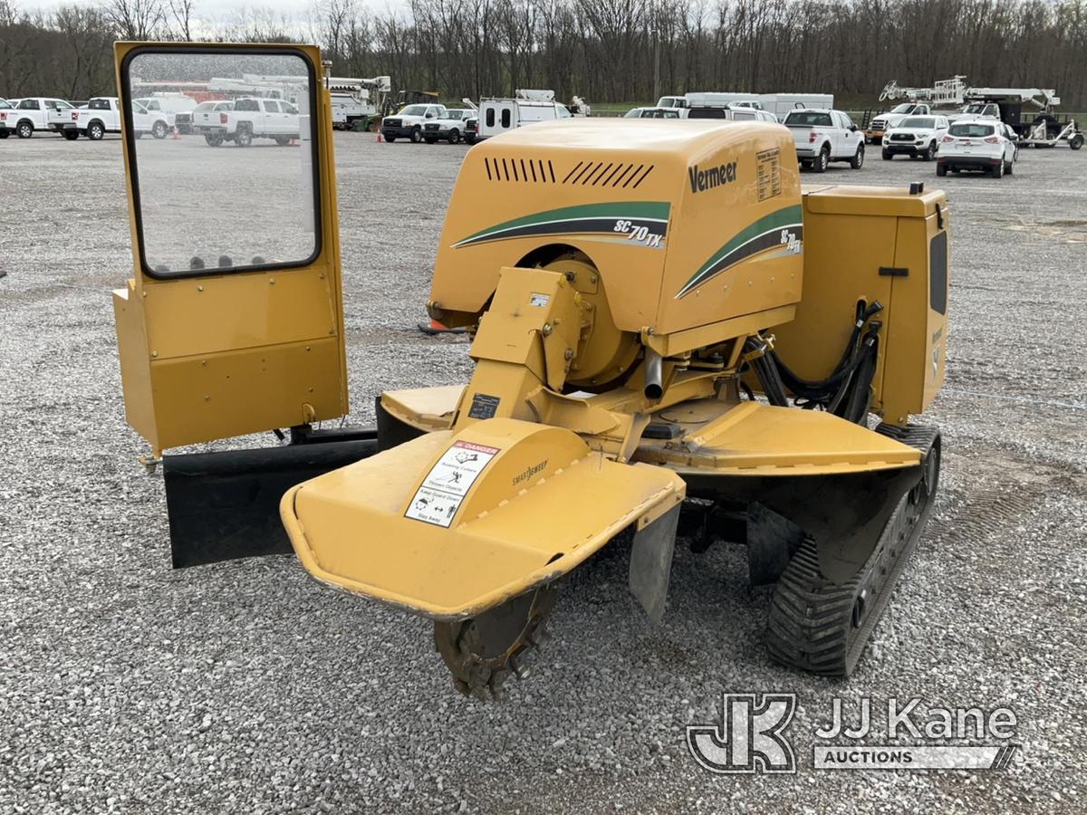 (Verona, KY) 2020 Vermeer SC70TX Walk-Beside Stump Grinder Runs, Moves & Operates per video)