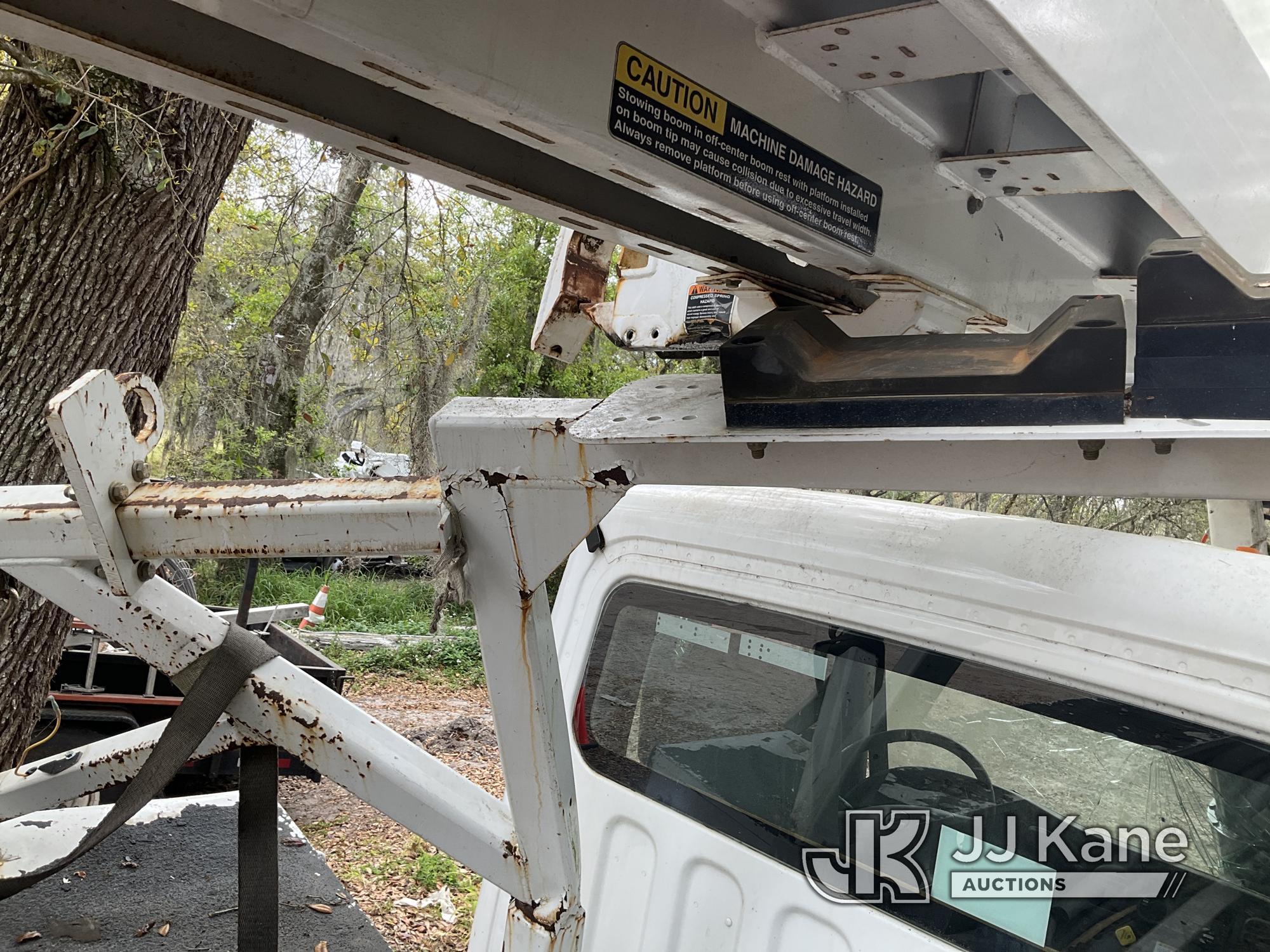 (Seffner, FL) Altec DM45B TR, Digger Derrick rear mounted on 2018 Freightliner M2 106 Utility Truck