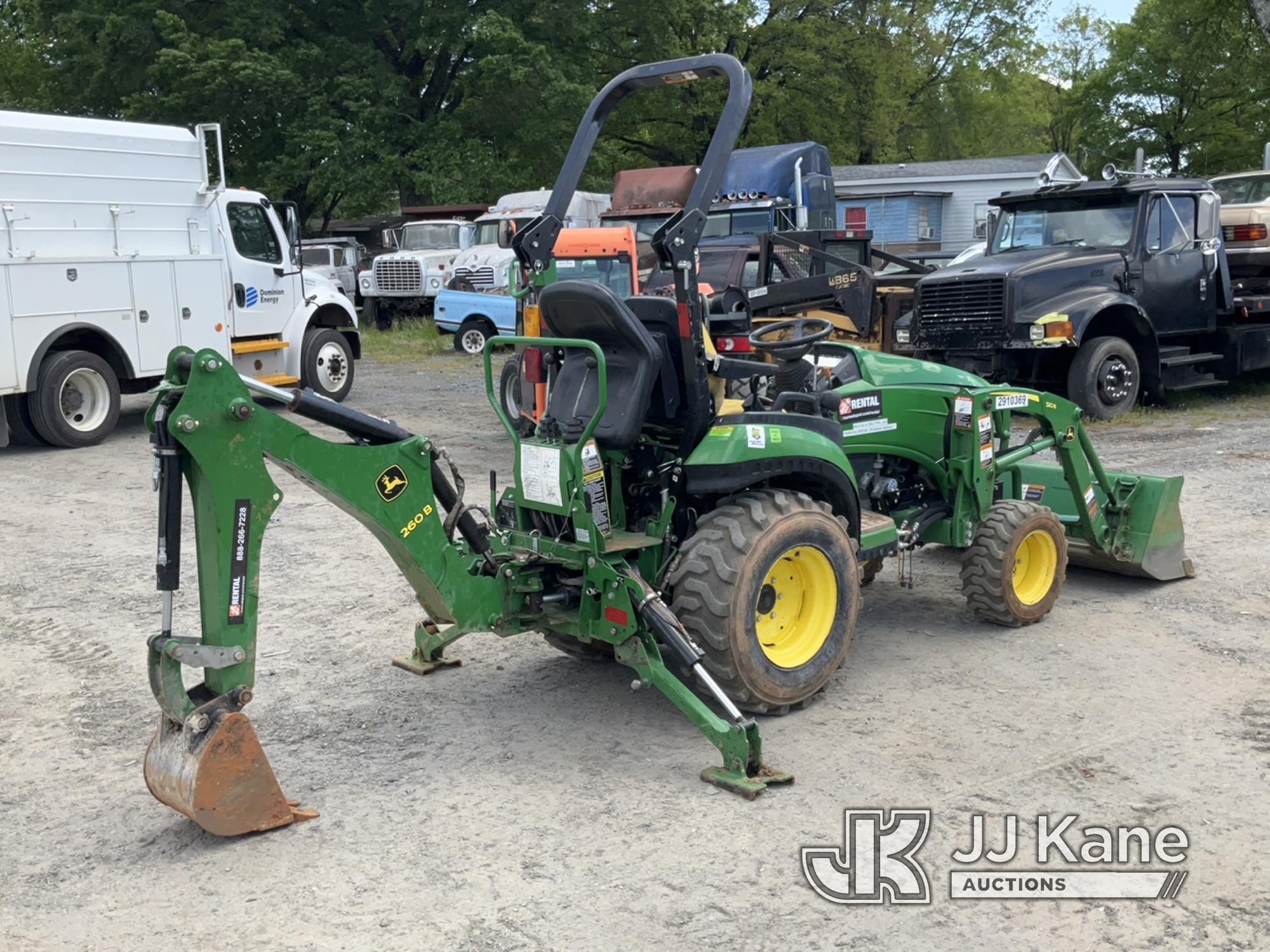 (Charlotte, NC) 2020 John Deere 2025R MFWD Mini Tractor Loader Backhoe Runs, Moves & Operates