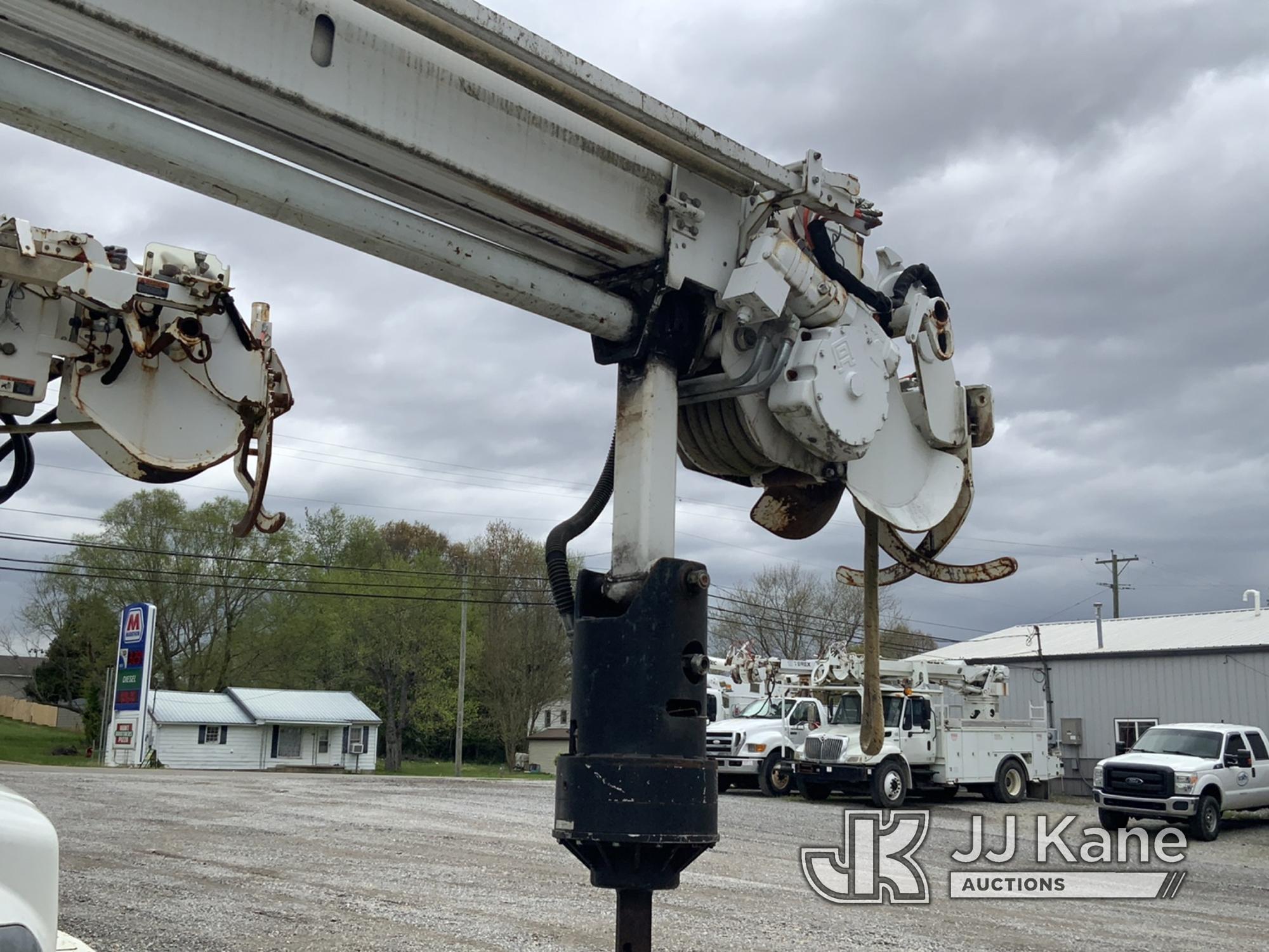 (Clay, KY) Altec DL45-BR, Digger Derrick rear mounted on 2006 International 4400 Utility Truck Not R