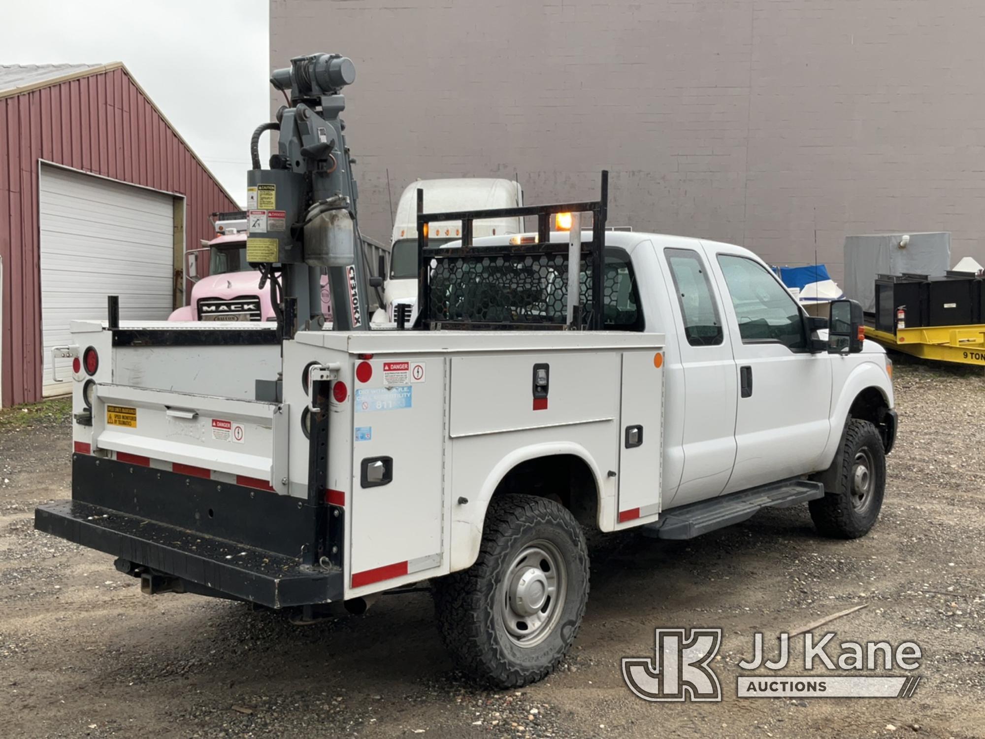 (Charlotte, NC) 2013 Ford F350 4x4 Extended-Cab Service Truck Runs, Moves & Operates) (Paint Damage