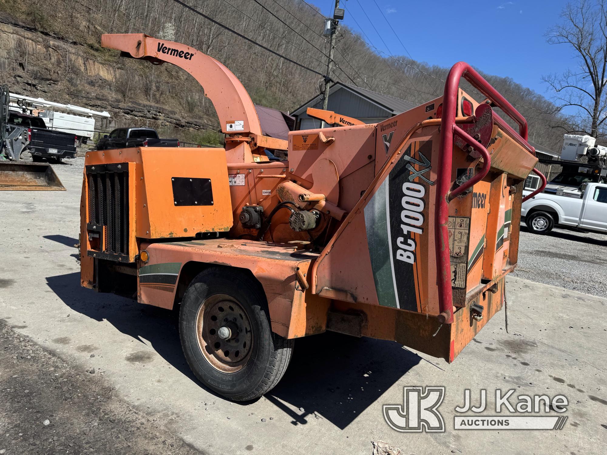 (Hanover, WV) 2008 Vermeer BC1000XL Chipper (12in Drum), trailer mtd Not Running, No Battery, No Bat