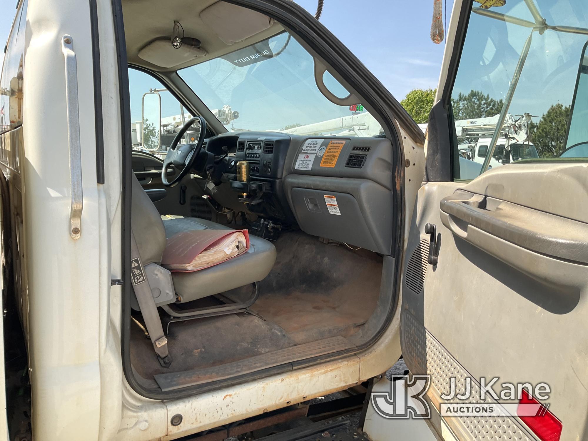 (Villa Rica, GA) Terex 4045, Digger Derrick rear mounted on 2009 Ford F-750 Utility Truck Runs & Mov