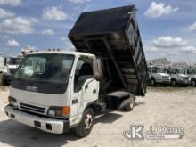 2002 GMC W4500 Dump Debris Truck Runs & Moves, Dump Operates) (Body Damage & Rust, No Power Steering