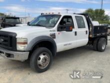 2010 Ford F450 4x4 Crew-Cab Flatbed Truck Runs & Moves