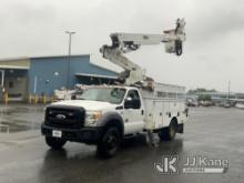 Altec AT40-MH, Articulating & Telescopic Material Handling Bucket Truck mounted behind cab on 2012 F