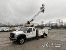 Altec AT40-MH, Articulating & Telescopic Material Handling Bucket Truck mounted behind cab on 2011 F