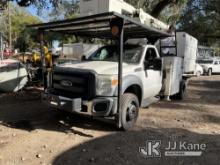 (Tampa, FL) VERSALIFT SST40EIH, Articulating & Telescopic Bucket Truck mounted behind cab on 2015 Fo