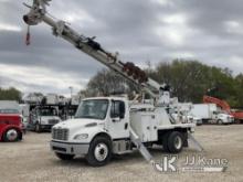 Altec DM47-TR, Digger Derrick rear mounted on 2017 Freightliner M2 106 Flatbed/Utility Truck Runs, M