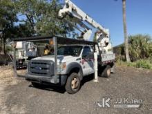 Altec AT37G, Articulating & Telescopic Bucket Truck mounted behind cab on 2014 Ford F550 4x4 Flatbed