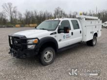 (Verona, KY) 2016 Ford F550 4x4 Crew-Cab Service Truck Runs & Moves) (Duke Unit