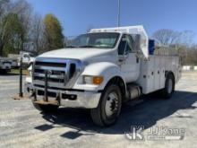 2015 Ford F750 URD/Flatbed Truck Runs & Moves)( Check Engine Light On, Minor Body Damage