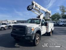 (Tampa, FL) Altec AT37G, Articulating & Telescopic Bucket Truck mounted behind cab on 2015 Ford F550