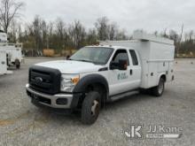 2015 Ford F450 4x4 Extended-Cab Enclosed Service Truck Runs & Moves) (Rust Damage) (Duke Unit