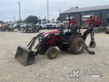 2019 Yanmar SA24 MFWD Mini Tractor Loader Backhoe Runs, Moves & Operates) (Hood Damaged